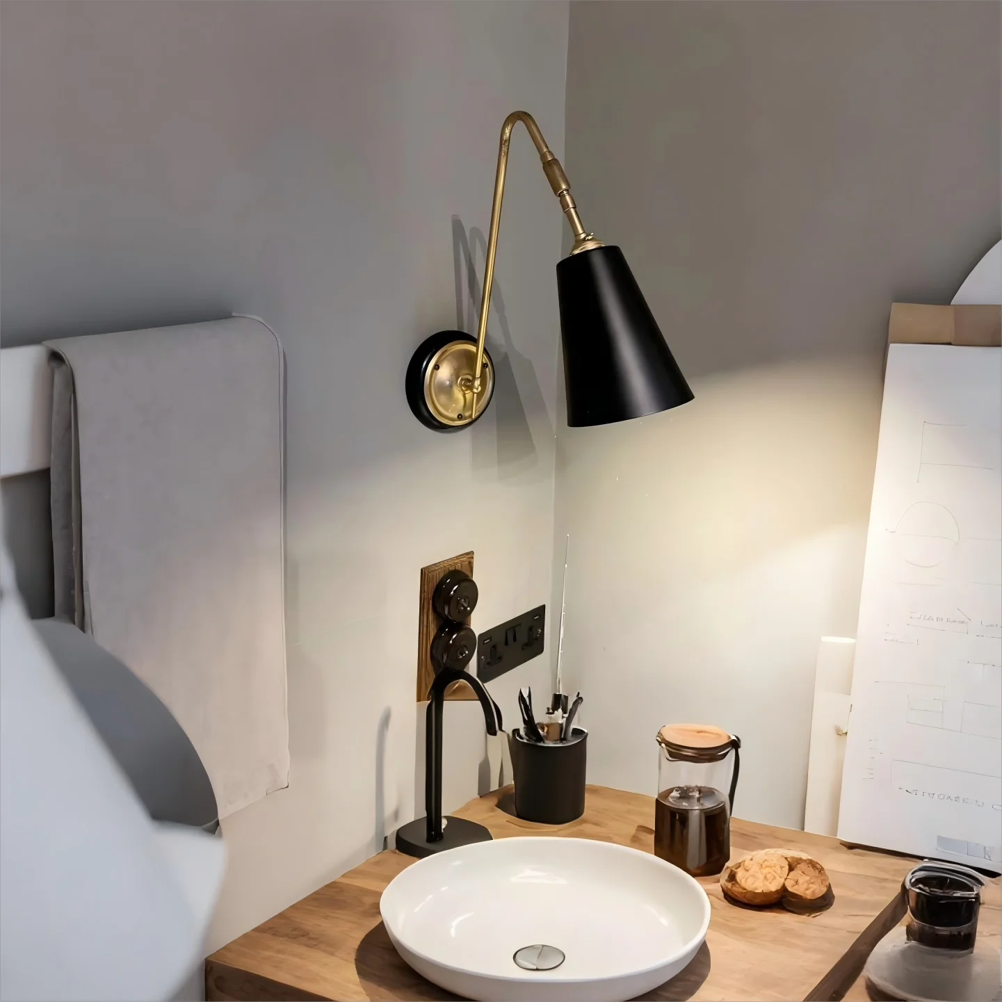 Retro Brass LED Wall Sconce 3