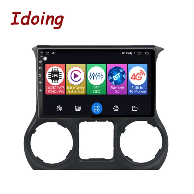 Idoing10.2"Car Audio Android AutoRadio Multimedia Player For Jeep Wrangler 3 JK 2010-2018 Head Unit Plug And Play GPS Carplay 1
