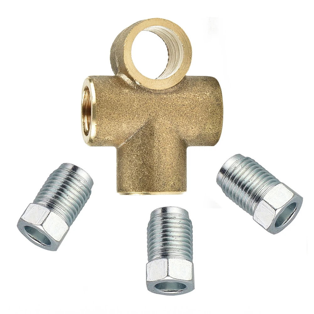 Brake Pipe Unions UNF 24 Accessories Fittings 3 Way Parts Short Union TPI 3/16 Pipe With 3 Male Nuts 3/8 "