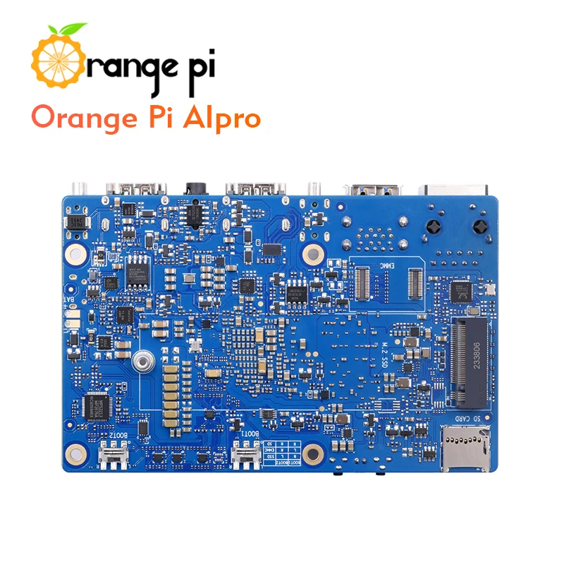 Orange Pi AIpro 8GB + Cooling Fan 8-12 Tops Ascend AI Computing Power Processor WiFi + BT Mini PC Single Development Board Computer
