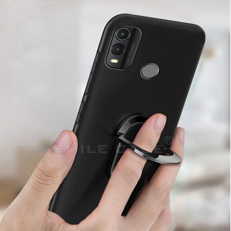 Phone Funda for Nokia G11 Plus Case 6.52 Inch Blue Red Black Finger Ring Soft Silicon Coque for Nokia G11 Plus Cover 4