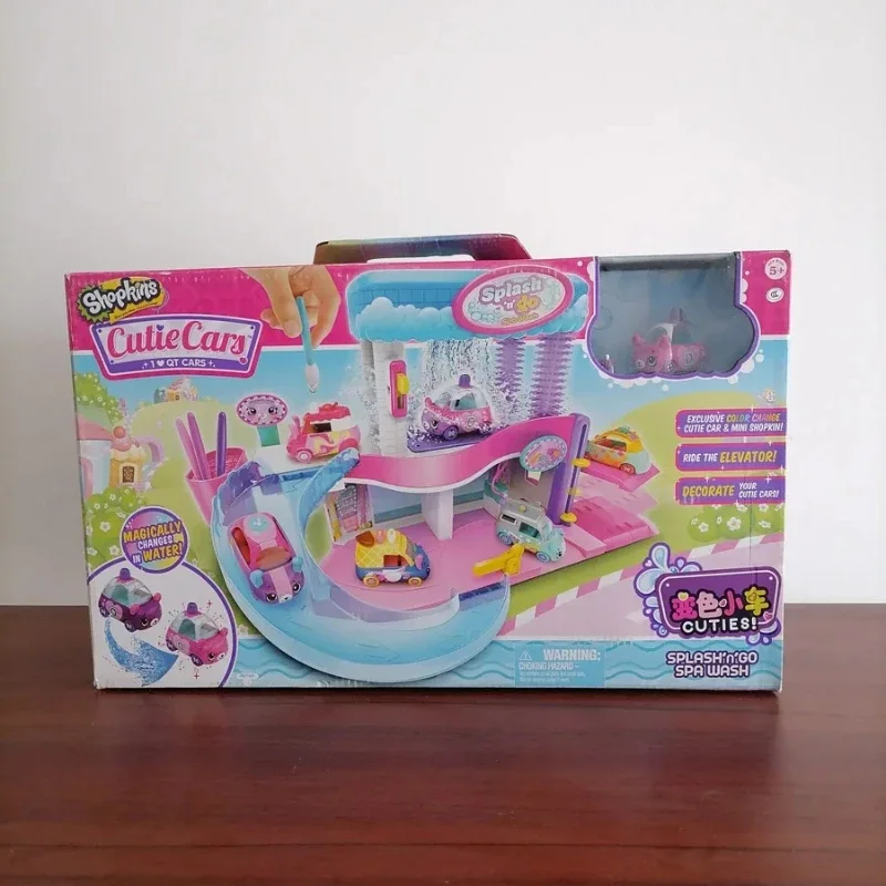 

Shopkinss Cutie Car Petrol Station Splash GO Spa Wash Parking Playset Peripheral ProductsPlay House Model Toy Birthday Gifts