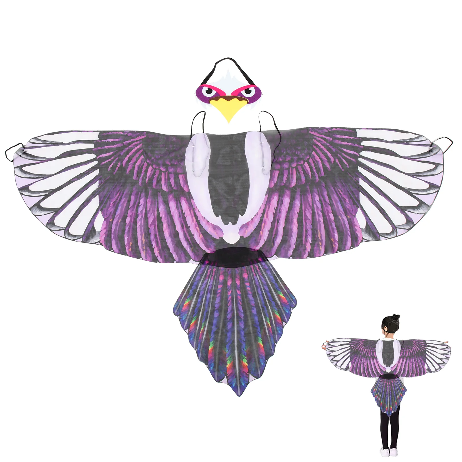 

Eagle Wings Performance Adornment Cosplay Prop Halloween Costumes Adults Photograph Kids Party Wing-shaped Decorate Boy