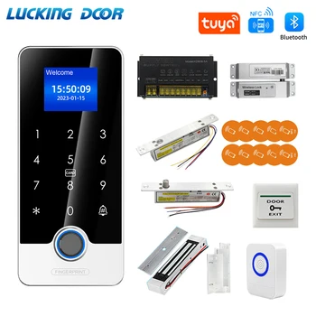 지문 투야 액세스 컨트롤러 RFID 액세스 제어 키트, 방수 금속 블루투스 야외 키패드, 1.77 인치 디스플레이 화면