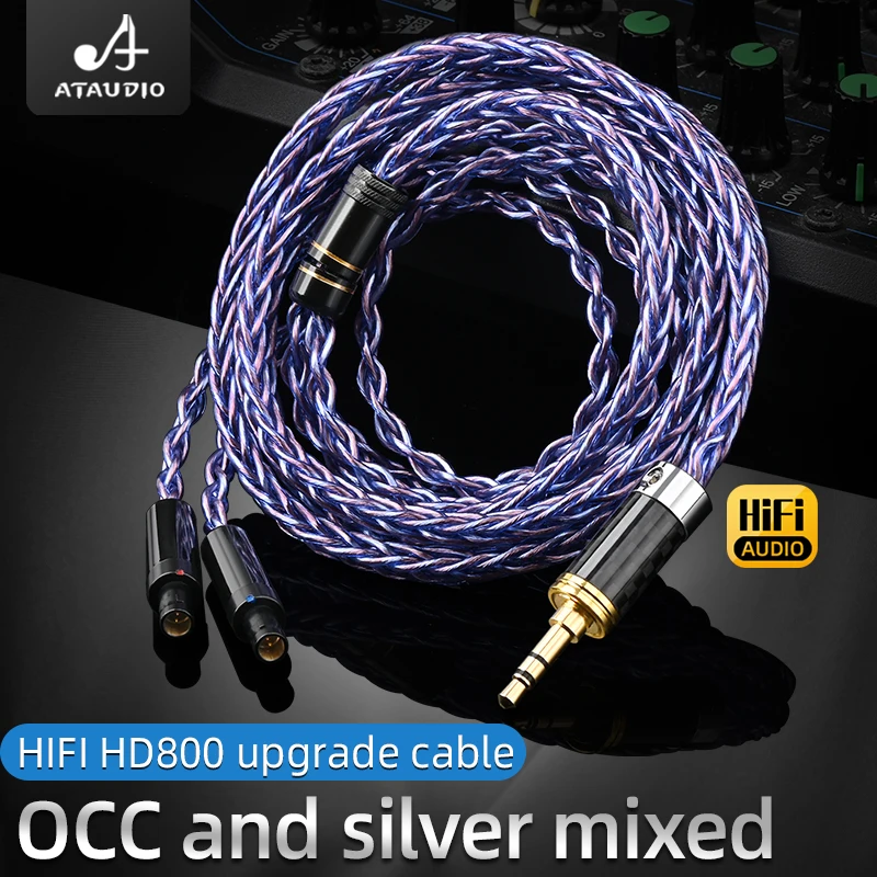 ATAUDIO-HiFi  ̺, OCC ǹ ȥ ھ 2.5, 3.5, 4.4, 6.5mm, XLR ̾ ̺, HD800  ÷̾