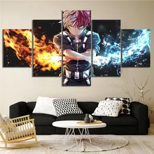 

My Hero Academia Anime 5 Panels Canvas Painting Cartoon Wall Art Poster Home Decoration Bedroom Modular Picture Artwork Printed