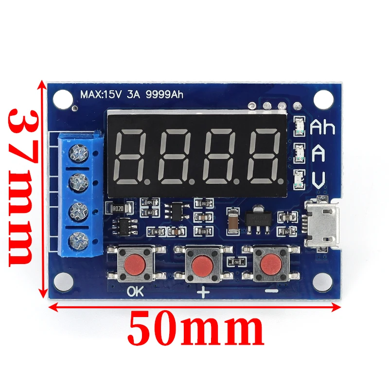 Battery Tester LED Digital Display 18650 Lithium Battery Power Supply Test Resistance Lead-acid Capacity Discharge Meter ZB2L3 2
