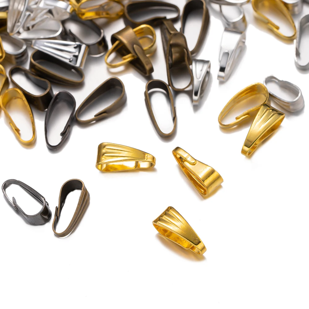 200 teile/los 7 8mm Anhänger Clips Prise Bügel verschluss Anschlüsse Halskette Haken für Schmuck machen Suche Teile Zubehör Zubehör – Detail 4