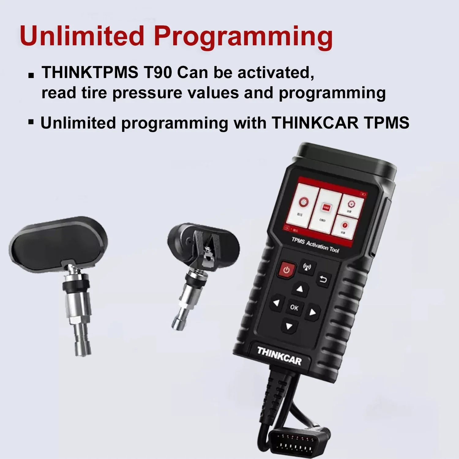 ThinkCar TP T90 TPMS Activation Tool OBD2 Car Diagnostic Fault Code Programmer Tire Pressure Sensor Service Tool