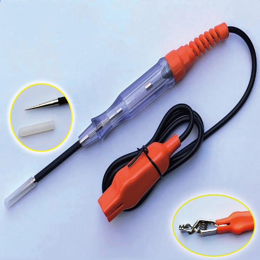 

6V 12V 24V DC Car Truck Voltage Circuit Tester Car Light Circuit Tester Lamp Voltage Test Pen Probe Light System Test Auto Maint