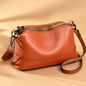 New Fashion Women Genuine Leather Handbags Women's bags Designer Female Shoulder Bags Luxury Brand Cowhide Ladies Messenger Bag