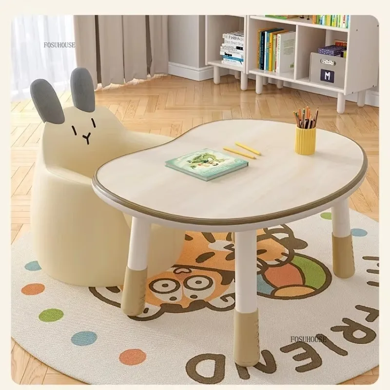 Simple Desk Chair Stydy Table Sets Kids Desk Toddler Peanut Early Education Adjustable Reading Sofa Floor Small Tables