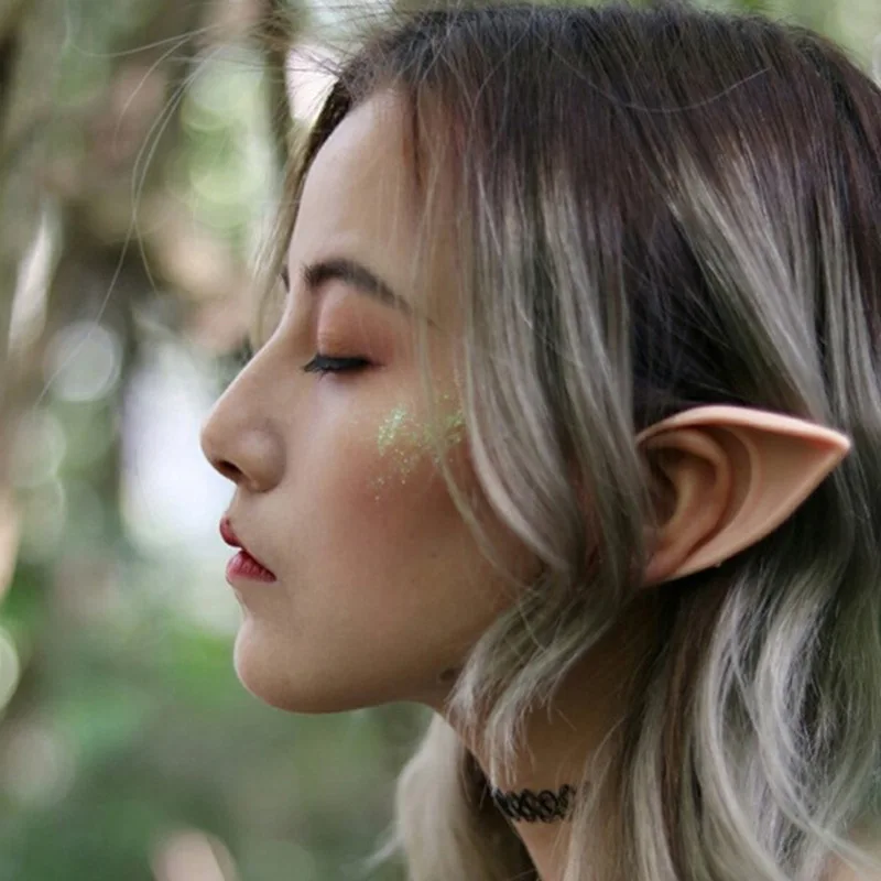 Ear Accessories Elf Ears False Soft Pointed Angel Fairy Costume Gift For Halloween Party Cosplay 2pcs