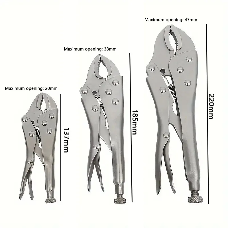 Universal Pliers 5/7/10 Inch Multi-Function Adjustable Locking Pliers Water Pipe Labor-Saving Gripping Pliers for Woodworking And Welding Repairs