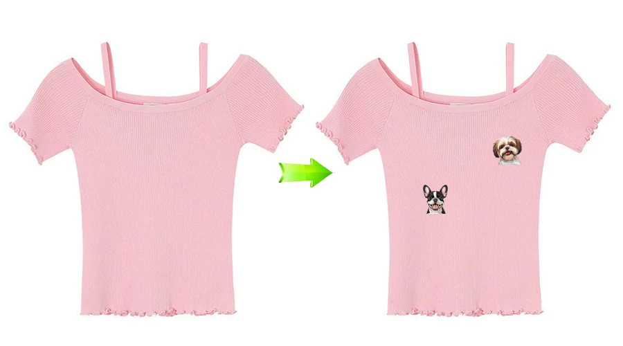 Description Picture 6 of item9pcs/set Cartoon Dogs Patch For Clothes T-Shirt Jeans Stickers Diy Hoodies Heat Press Appliqued Animal Patches