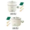 Mini Hot Pot Nonstick Electric Cooker 2 Gear Stainless Steel Multifunctional Ramen Cooker for Steak Cooking Ramen Dumpling Soup 1