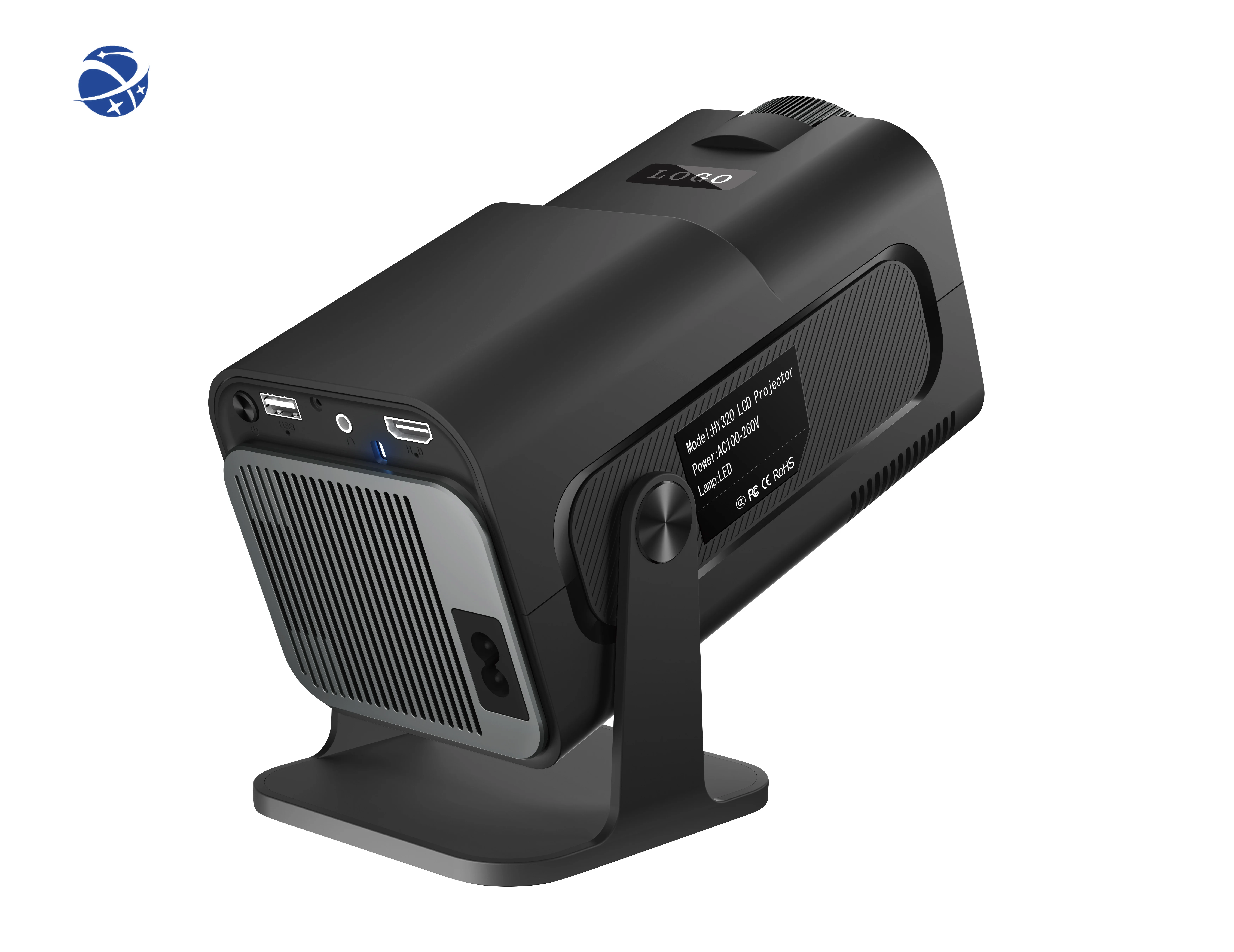 Yyhc Hy320 Android11 Supporto Decodifica 4K Risoluzione 1080P 300Ansi Lumen 1Gb 8Gb Dual Band Wifi 6 Altoparlante Integrato Android Proje