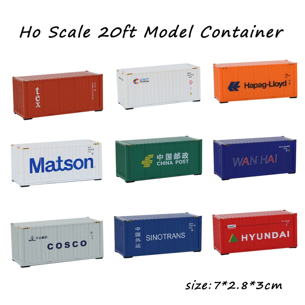 20ftHO187ScaleRailwayTrainShippingContainerModelToysABS