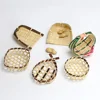 Hand-woven Disc Mini Basket Saving Space Durable Bamboo Storage Basket Household Accessories Fresh Fruit Platter Small Dustpan 2