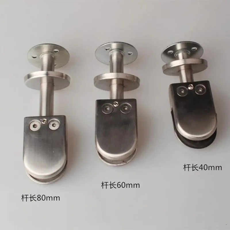 Hole free stainless steel screen partition glass support foot bracket clamp glass clamp fixed ground clamp(DG5030-1)