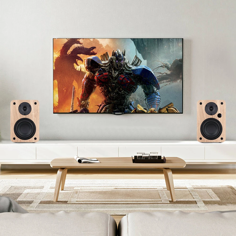 80W 2.0 hifi reproduktor soundbar knihovnička Bluetooth reproduktor domácí divadlo dřevěný hudba reproduktorů pro TV PC subwoofer bas zprostředkovat USB