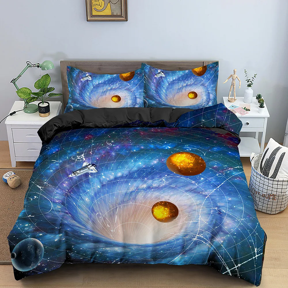 3D Geometric Duvet Cover King/Queen SizeThreedimensional Bedding