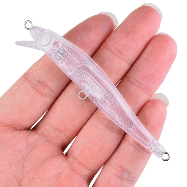 5pcs 11.6g 11.2cm Transparent Baits Blank Hard Baits 3D Unpainted Fishing  Lure Bodies Minnow Wobbler