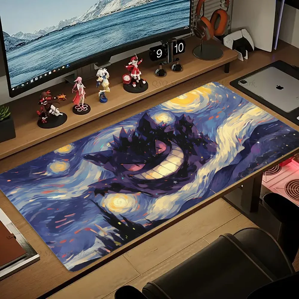 1pc Gengar Floor Mat Mouse Mat Desk Mat With Pad Gaming Accessories Prime Gaming XXL Keyboard Pad Padding Mat 5