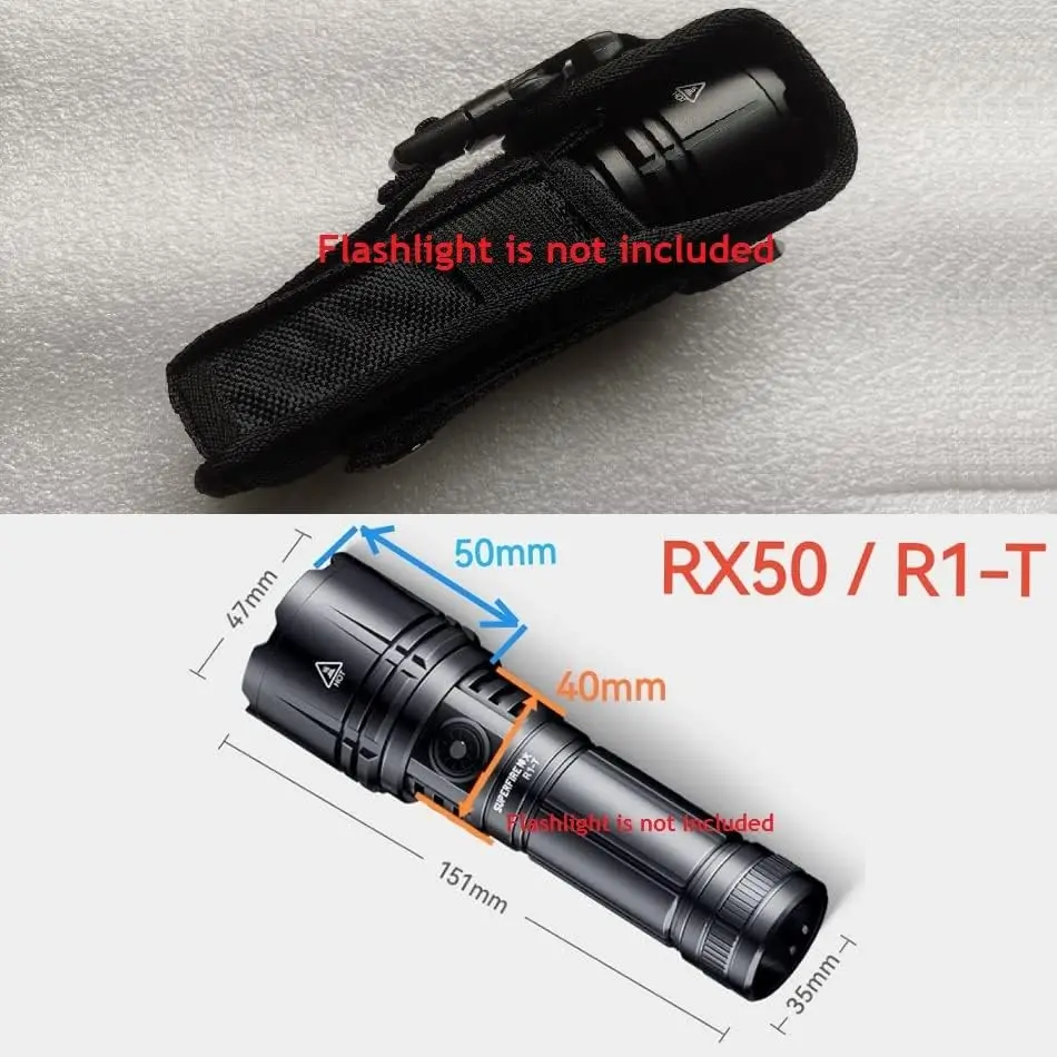 Nylon Holster Flashlight Buckle Pouch Holster Stretch Handheld LED Flashlight Belt Carry Case Duty Holder 5