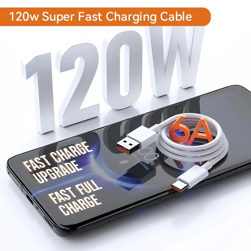 รูปสินค้า สายชาร์จ USB Type-C 120W เร็วแรงสำหรับ Xiaomi Redmi