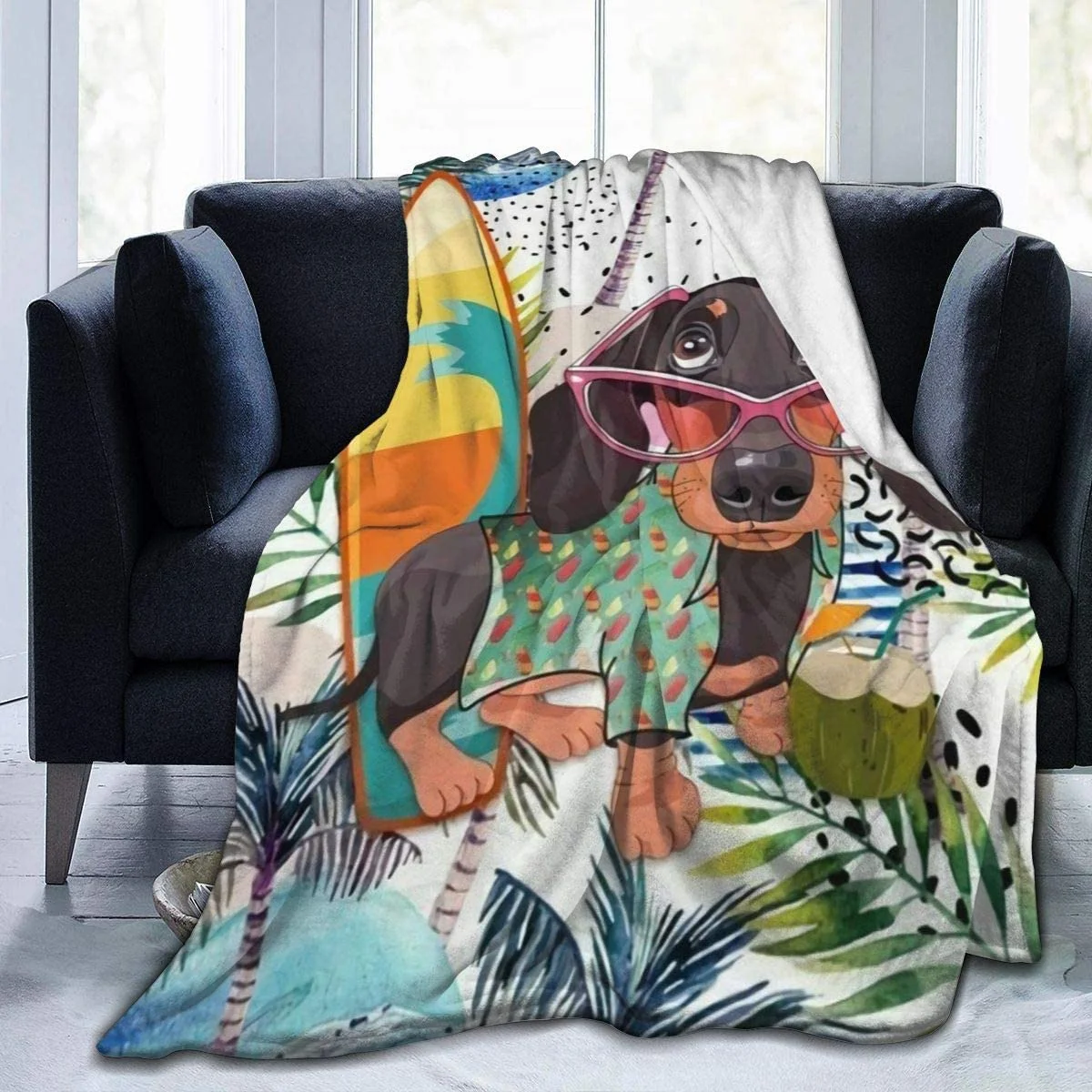 

Забавная такса с очками одеяло для бросания сосисок собак Фланелевое плюшевое пушистое мягкое теплое покрывало для Кровати Покрывало Постельное белье