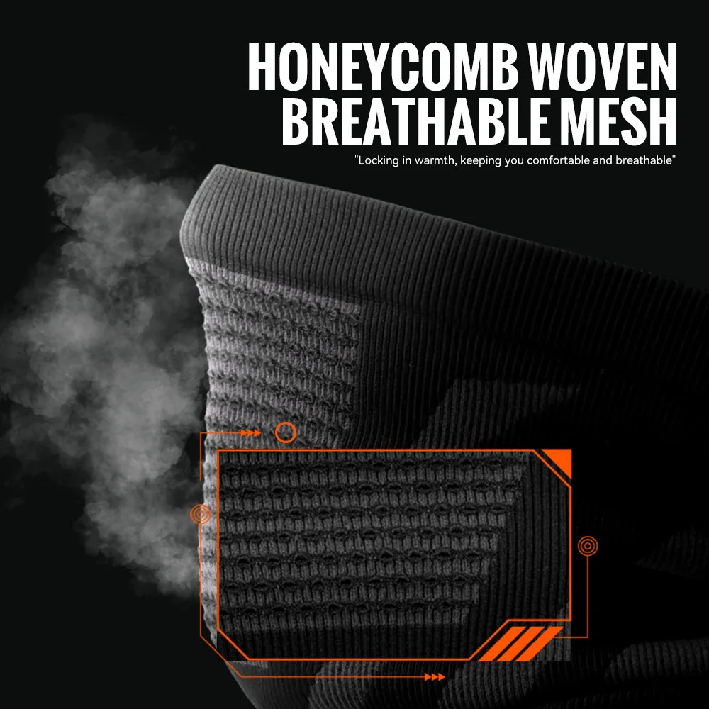 Winter Knitted Cycling Mask Windproof Breathable Thermal Outdoor Sport Running Mask Anti-Cold Sweat Absorb Neck Cover Tube Mask