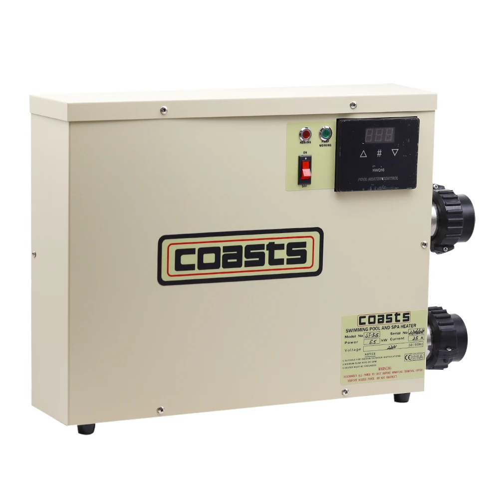 5.5KW 7.5KW 9KW 11KW Water Heater for Swimming Pool & bathtube Thermostat 220v/3