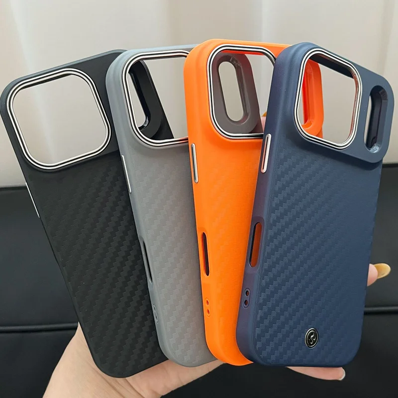 Spigen ENZO ATAMID MagFit For Magsafe Magnetic Case For iPhone Air 16 17 Pro Max Carbon Fiber Pattern Hard Phone Case/Cover