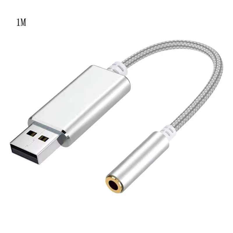 0.2m/1m USB 3.5mm 어댑터 Aux Usb 3.5MM 헤드폰 잭 어댑터 이어폰 액세서리 용 용 오디오 케이블