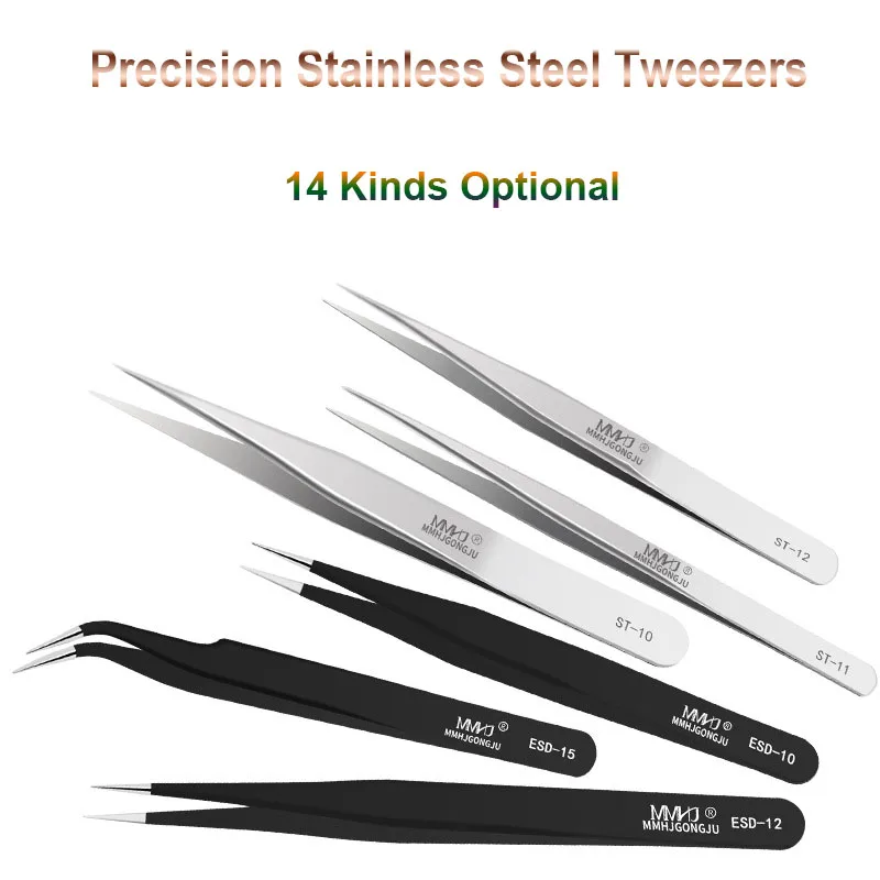 6 Pieces Precision Tweezers Set Nail Sticker Tweezers Precision Tweezer  Tool Set for Electronics Repair Crafting Soldering - AliExpress