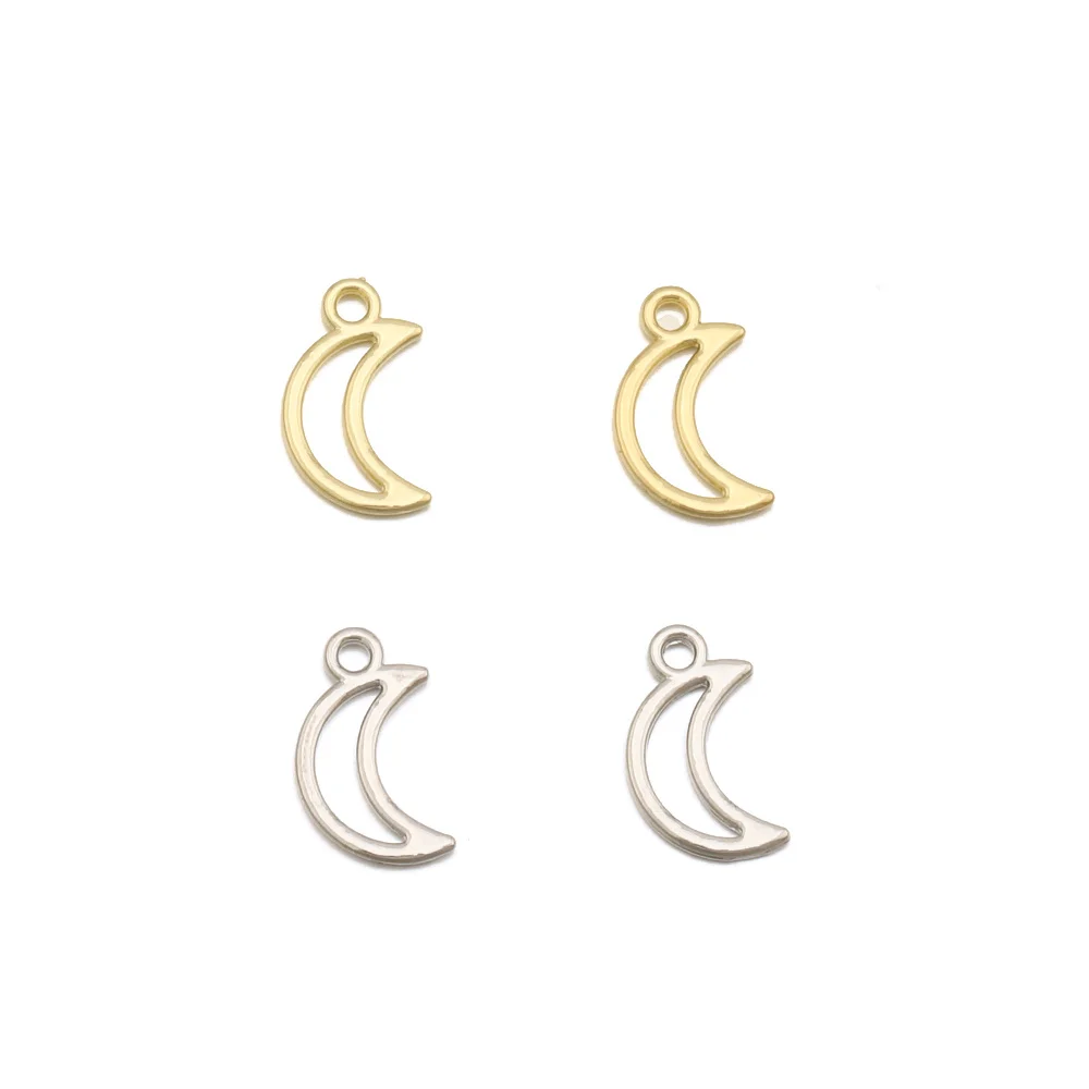 Cordial Design 9*19MM 100Pcs Jewelry Earring Charms/Jewelry Findings & Components/DIY Hand Made/Moon Shape/Zinc Alloy Pendant - cordial