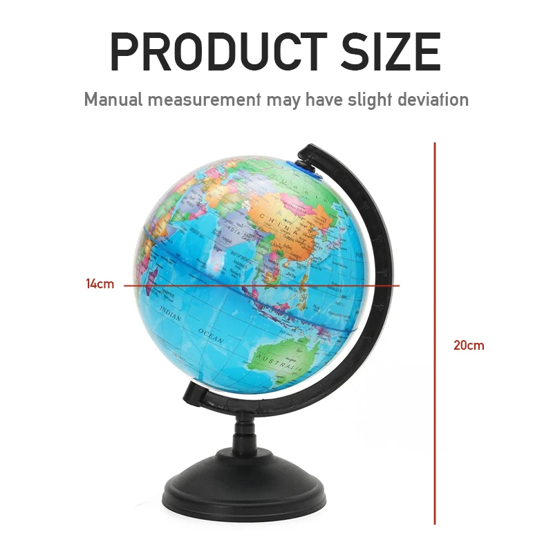 World Earth Globe Map Geography Educational Toy With Stand Office Ideal Miniatures Elementary Education Gadgets Earth Globe rotating globe