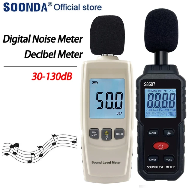 Medidor de decibelios de sonido Digital, medidor de ruido, probador de  nivel de sonido, medidor de dB, Detector de Audio, instrumentos de medición  - AliExpress