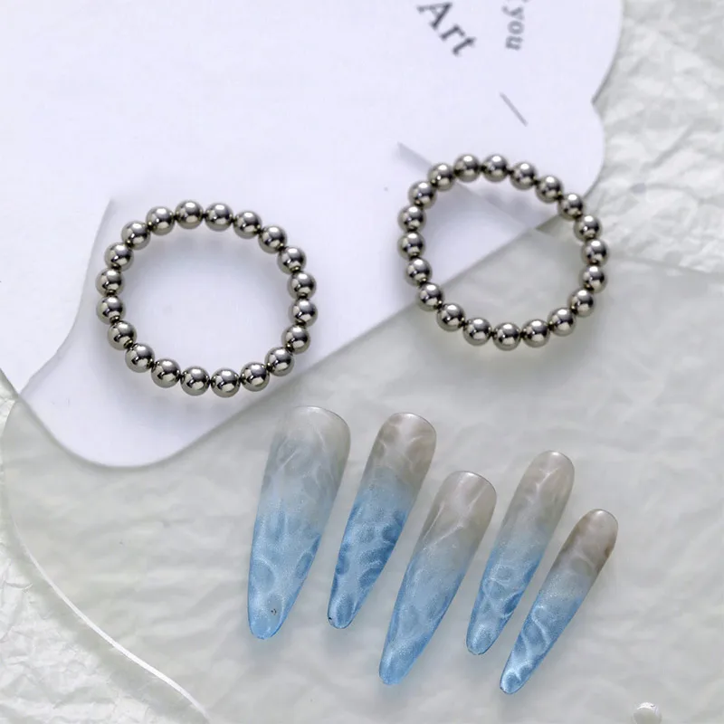 New Nail Art Magnet Popular Round Cat Eye Magnetic Bead Powerful Sparkling Ice Flower Nail Art Steel Bead Magnet Tools ﻿