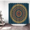 Waterproof Shower Curtain Mandala Flower Printed Bath Curtain Polyester Fabric Geometric Home Bath Decor Curtains With 12 Hooks 5
