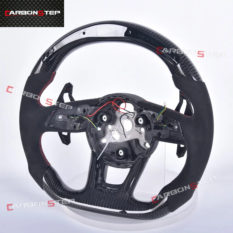 

LED Carbon Fiber Steering Wheel For Audis B7 C7 RS6 A6L A5 B9 A4 S Line S5 B8