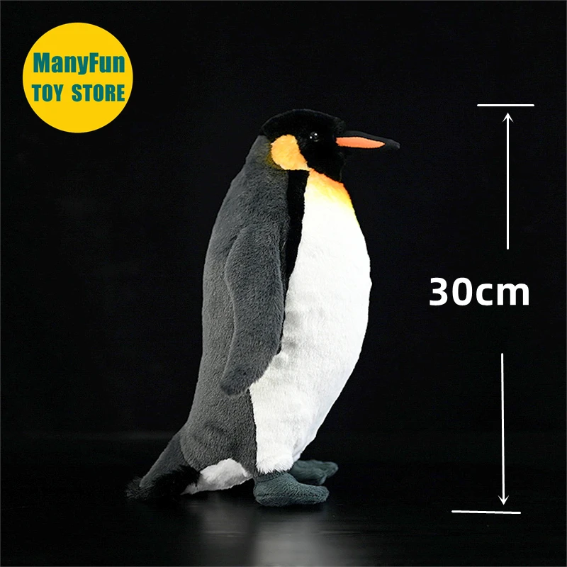King Penguin Plush Toy High Fidelity Emperor Penguin Plushie Penguin Peluche Lifelike Stuffed Animals Simulation Doll Kawai Toys 2
