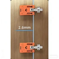 Plaque de fixation magnétique pour charnières, outil auxiliaire portable pour le montage de charnières de portes d'armoires en menuiserie 6