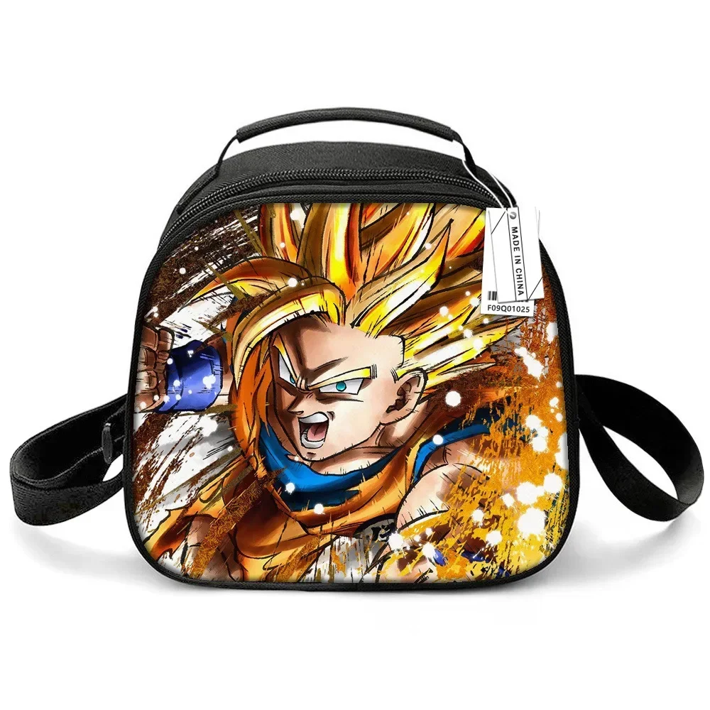 Dragon Ball Polyester Children's LunchBag Primary School Lunch BoxBag Ice Bag Cartoon One Shoulder Portable MealBag