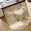 Modern Simple Beige Bedroom Study Carpet Line Design Computer Chair Rug Special Corrugated Pattern Dressing Table Non-slip Mat 3