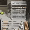 Kitchen Storage Rack Cutlery Cylinder Knife Rack 304 Stainless Steel Rack Chopsticks Spoon Knife Fork Storage Basket 2
