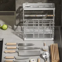 Kitchen Storage Rack Cutlery Cylinder Knife Rack 304 Stainless Steel Rack Chopsticks Spoon Knife Fork Storage Basket 2