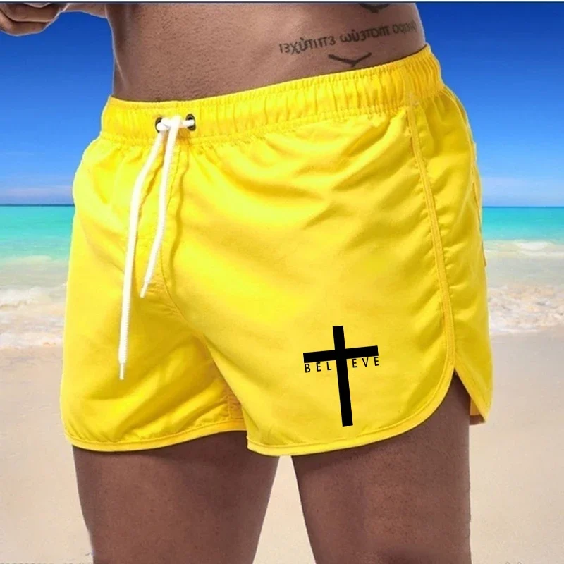 Mens Beach Shorts Summer Sports Running