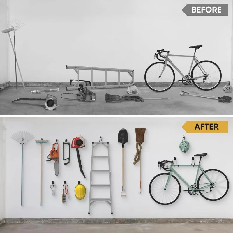 Wall Mounted Hose Bracket Stainless Steel Multi Use Hook For Garage Storage Garden Tools Organization Heavy Duty With Screws_voghion.com
